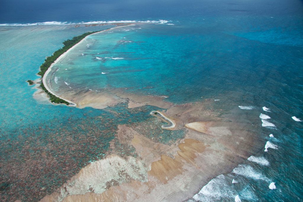 island conservation line islands aerial shot