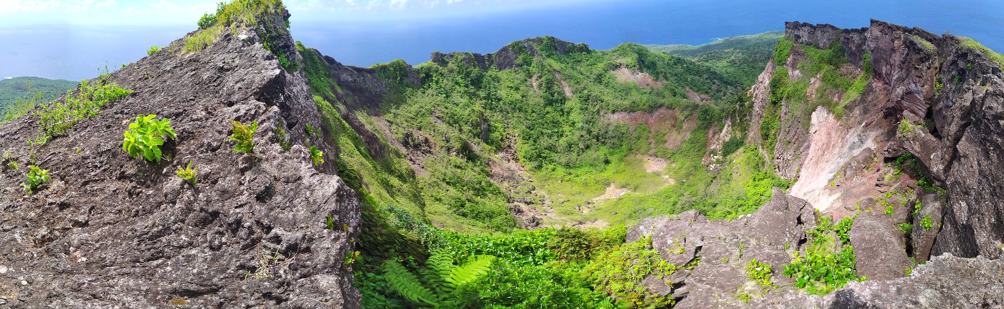 big crater on late island